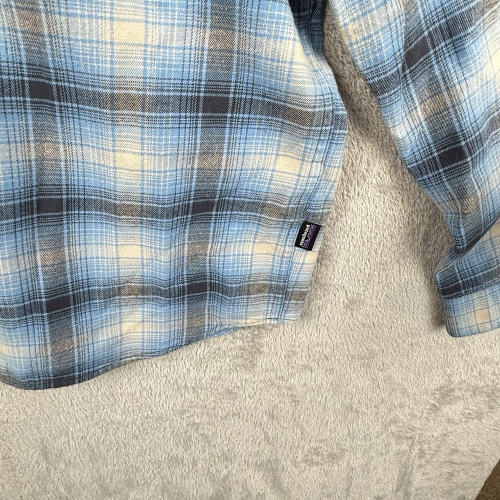 Patagonia Conversion Fjord Flannel Shirt Mens M Blue Cotton Outdoors Casual - Picture 3 of 9